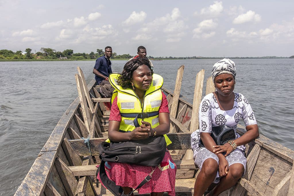delivering letters in Ghana