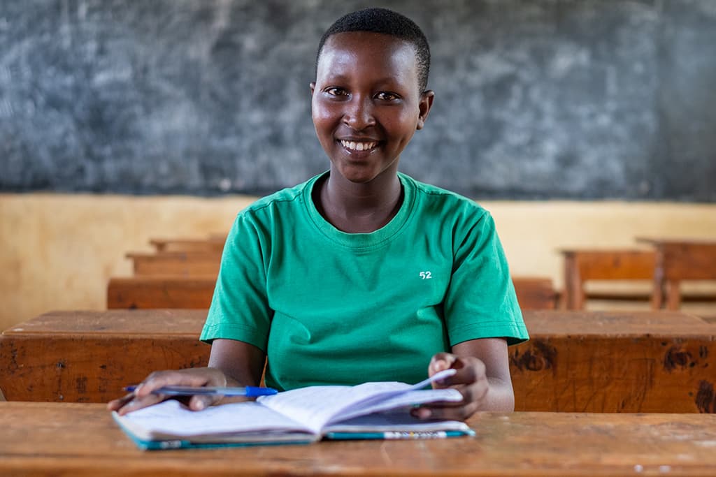 Emelyine at her Compassion projec