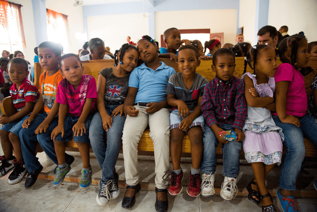 Church service in Dominican Republic