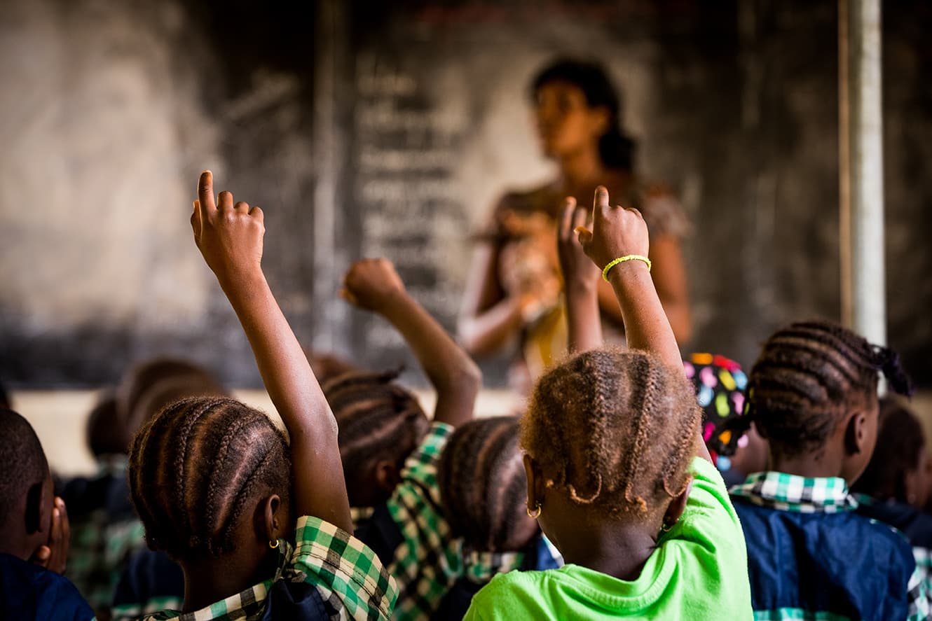 teacher classroom children burkina faso