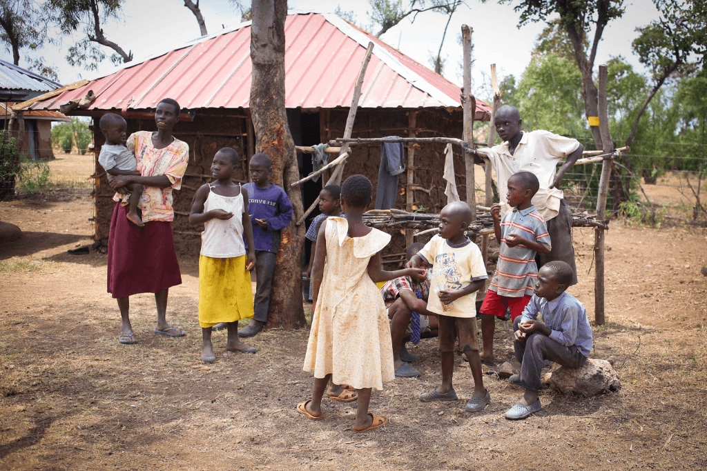 Moses handing out biscuits