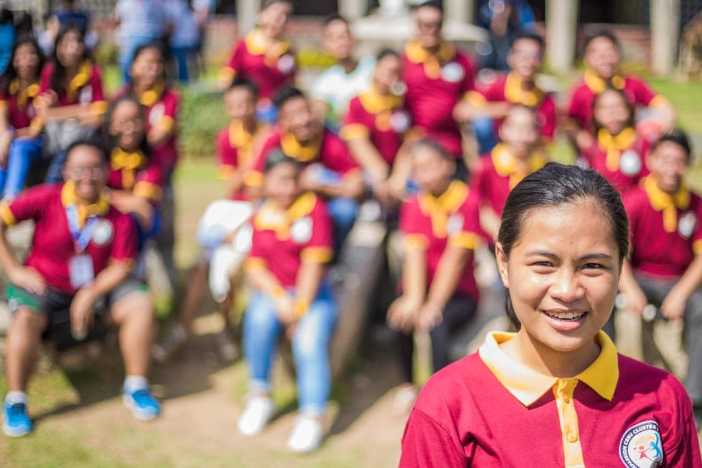 Compassion sponsored youth leader Claire helped organise a celebration in the Philippines