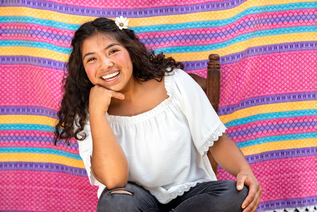 Abigail from Mexico smiling